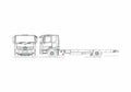 Blueprint Mercedes Benz Actros 4x2 Car Transporter Rigid Truck 2010 A4 Photo Print