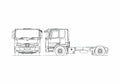 Blueprint Mercedes Benz Actros 4x2 Car Transporter Tractor Truck 2010 A4 Photo Print