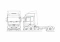Blueprint Mercedes Benz Actros 4x2 Lowliner Tractor Truck 2010 A4 Photo Print