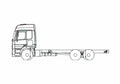 Blueprint Mercedes Benz Actros 6x4 Truck A4 Photo Print