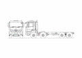 Blueprint Mercedes Benz Actros 8x4 Tipper Truck 2010 A4 Photo Print
