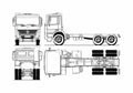 Blueprint Mercedes Benz Actros Gritter Truck 2006 A4 Photo Print