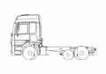 Blueprint Mercedes Benz Actros LS 6x2 Midlift Truck A4 Photo Print