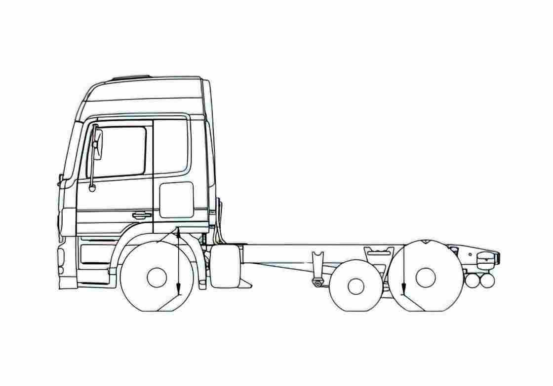Blueprint Mercedes Benz Actros LS 6x2 Midlift Truck A4 Photo Print