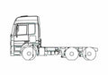 Blueprint Mercedes Benz Actros LS 6x2 Truck A4 Photo Print
