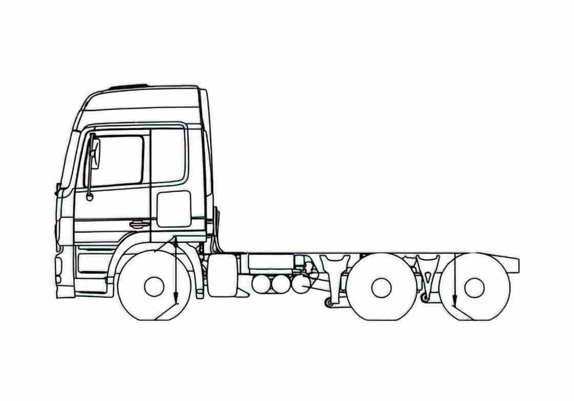 Blueprint Mercedes Benz Actros LS 6x2 Truck A4 Photo Print