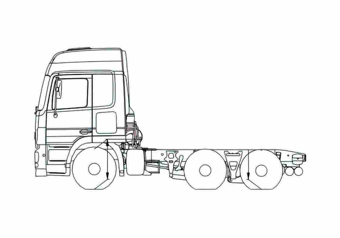 Blueprint Mercedes Benz Actros LSVLA 6x2 Truck A4 Photo Print