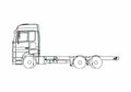 Blueprint Mercedes Benz Actros Lena 6x2 Megaspace Truck A4 Photo Print