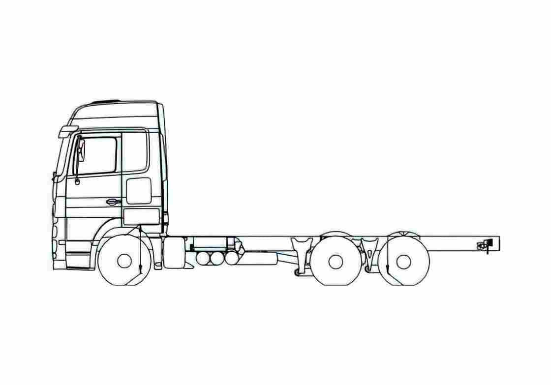 Blueprint Mercedes Benz Actros Lena 6x2 Megaspace Truck A4 Photo Print