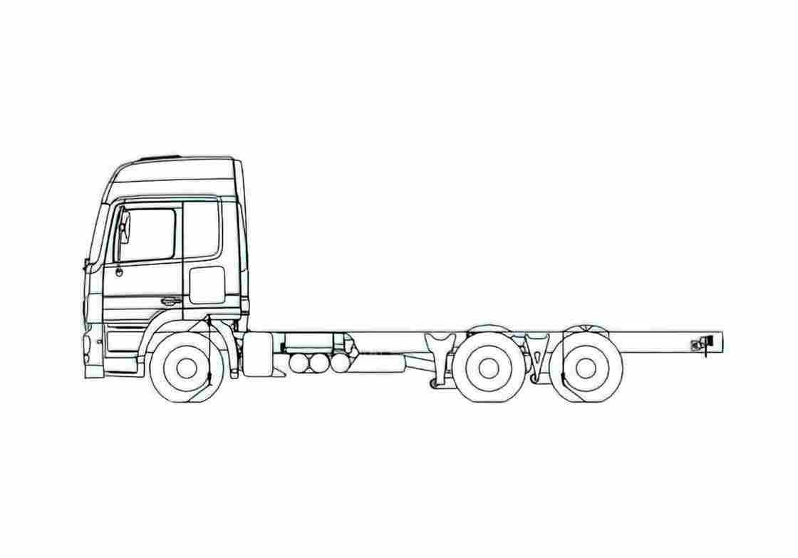 Blueprint Mercedes Benz Actros Lena 6x2 Truck A4 Photo Print