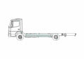 Blueprint Mercedes Benz Atego 10 Truck A4 Photo Print