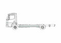Blueprint Mercedes Benz Atego 10L Truck A4 Photo Print