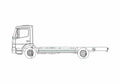 Blueprint Mercedes Benz Atego 12 Truck A4 Photo Print