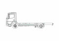 Blueprint Mercedes Benz Atego 12L Truck A4 Photo Print