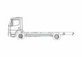 Blueprint Mercedes Benz Atego 13 Truck A4 Photo Print