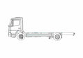 Blueprint Mercedes Benz Atego 13L Truck A4 Photo Print