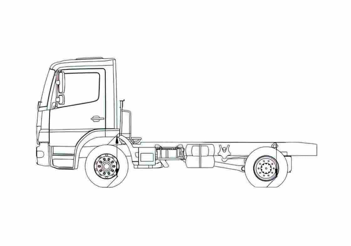 Blueprint Mercedes Benz Atego 13LS Truck A4 Photo Print
