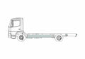 Blueprint Mercedes Benz Atego 15 Truck A4 Photo Print