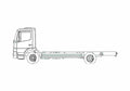 Blueprint Mercedes Benz Atego 16 Truck A4 Photo Print