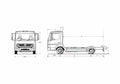 Blueprint Mercedes Benz Atego Truck 2009 A4 Photo Print