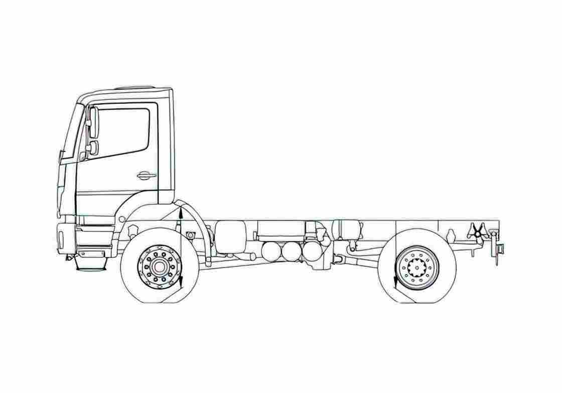Blueprint Mercedes Benz Axor 18AK 4x4 Truck A4 Photo Print