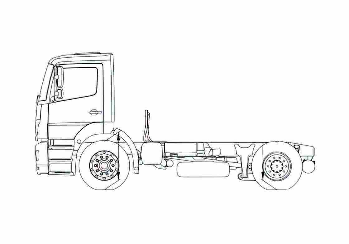 Blueprint Mercedes Benz Axor 18LS Truck A4 Photo Print