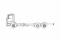 Blueprint Mercedes Benz Axor 25 II 6x2 Lowliner Truck A4 Photo Print