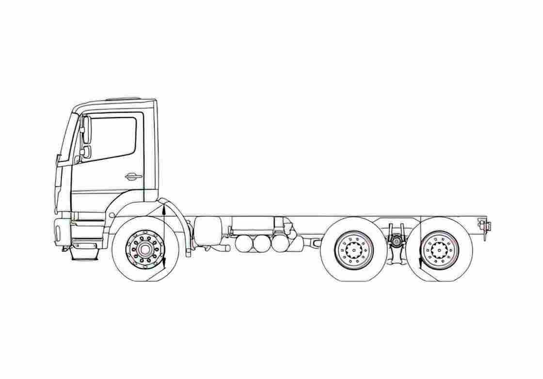 Blueprint Mercedes Benz Axor 26K 6x4 Truck A4 Photo Print