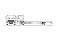 Blueprint Mercedes Benz Axor 4x2 Rigid Truck 2010 A4 Photo Print
