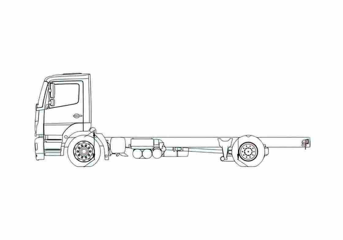 Blueprint Mercedes Benz Axor II Lowliner Truck A4 Photo Print