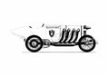 Blueprint Mercedes Benz Blitzen Benz land speed Record Car OW 1910 A4 Photo Print