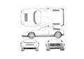 Blueprint Mercedes Benz C 111 Sedan A4 Photo Print