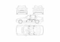 Blueprint Mercedes Benz C Class W203 Sedan 2001 A4 Photo Print