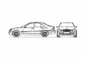 Blueprint Mercedes Benz C class W203 C200K Sedan 2000 A4 Photo Print
