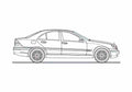 Blueprint Mercedes Benz C class W203 C220 K Sedan 2004 A4 Photo Print