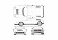 Blueprint Mercedes Benz C111 Coupe 1970 A4 Photo Print