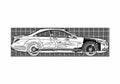 Blueprint Mercedes Benz CL550 Coupe 2011 A4 Photo Print