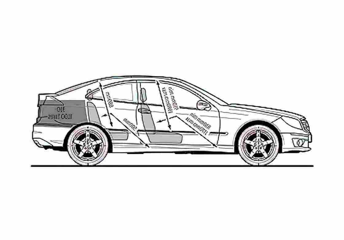 Blueprint Mercedes Benz CLC class W203 CLC220 CDi Sport Coupe 2008 A4 Photo Print