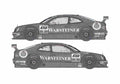 Blueprint Mercedes Benz CLK Class W208 DTM2000 Team Warsteiner Coupe  A4 Photo Print