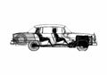 Blueprint Mercedes Benz E Class W110 300 SE Sedan 1963 A4 Photo Print