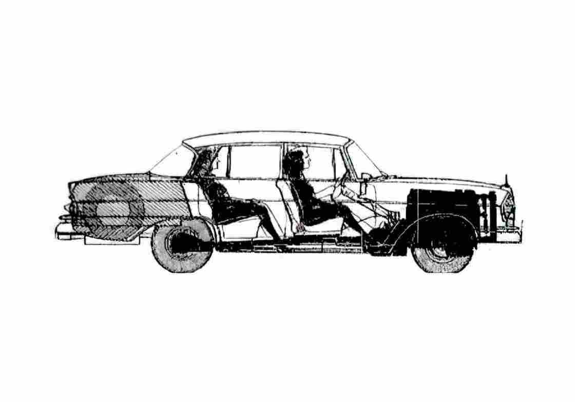 Blueprint Mercedes Benz E Class W110 300 SE Sedan 1963 A4 Photo Print