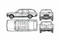 Blueprint Mercedes Benz E Class W123 280TE Wagon 1977 A4 Photo Print
