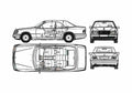 Blueprint Mercedes Benz E Class W124 280CE Cabriolet 1986 A4 Photo Print