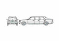 Blueprint Mercedes Benz E Class W124 E320 Limousine 1994 A4 Photo Print