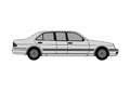 Blueprint Mercedes Benz E Class W211 E320L Limousine 2003 A4 Photo Print