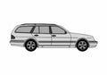 Blueprint Mercedes Benz E Class W211 E320T Wagon 2003 A4 Photo Print