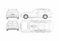 Blueprint Mercedes Benz E Class W211 Wagon 2003 A4 Photo Print