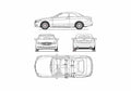 Blueprint Mercedes Benz E Class W212 Cabriolet 2010 A4 Photo Print