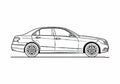 Blueprint Mercedes Benz E Class W212 E250 CDI SE Sedan 2009 A4 Photo Print