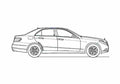 Blueprint Mercedes Benz E350 W212 Sedan 2009 A4 Photo Print